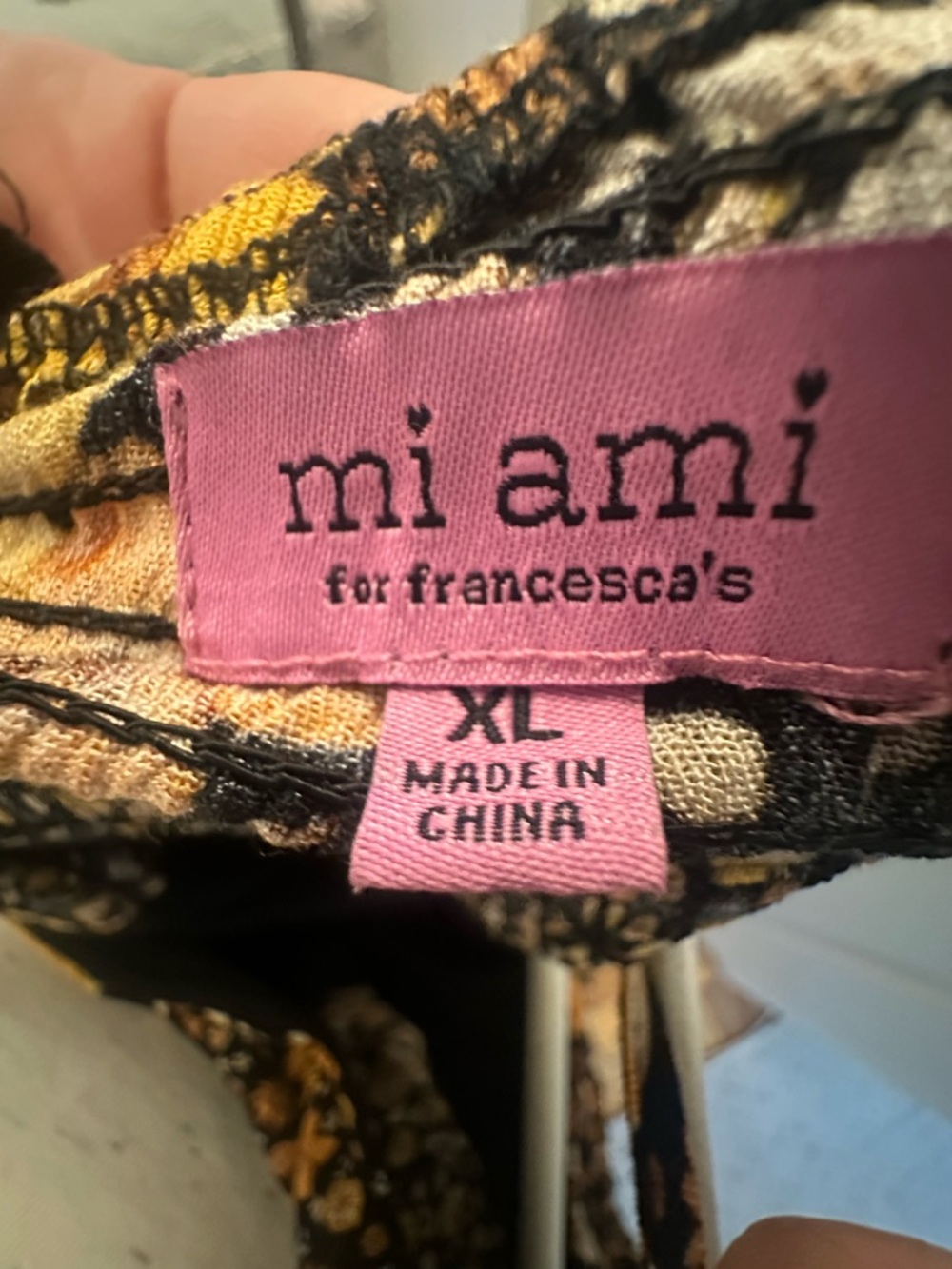 Francesca’s Brown Maxi Dress with Yellow Floral Print - Picture 4 of 4